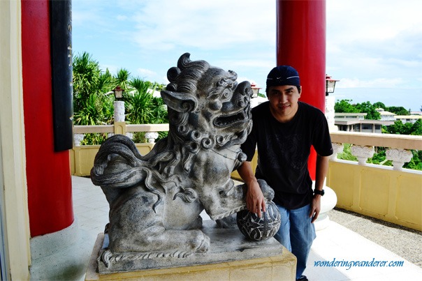 Cebu Taoist Temple Guardian Lion with EJ