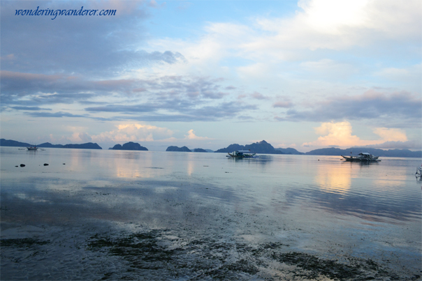 Calm and serene sea of Corong-Corong beach