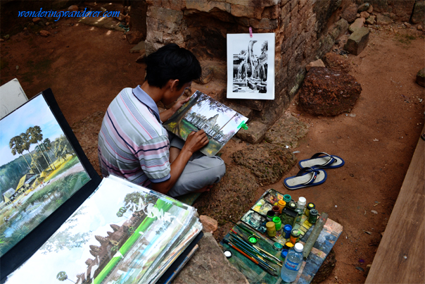 Painter at Pre Rup Temple - Siem Reap